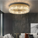 Axyaa Gold Crystal LED Chandelier for Dining Room and Living Room