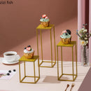 Axya Gold Iron Cake Stand Dessert Rack for Elegant Wedding Dessert Display