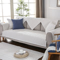 Axyaa Soft Washed Cotton Sofa Cover: Warm & Anti-Slip Solid Color Protective Towel