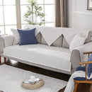 Axyaa Soft Washed Cotton Sofa Cover: Warm & Anti-Slip Solid Color Protective Towel