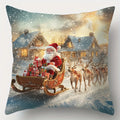 Axyaa Winter Snow Santa Claus Gift Pillowcase Suite Home Decoration