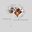 Axyaa LED Vintage Wall Light for Bedroom Sofa Stair Bathroom Mirror Loft Iron Wood Lamp