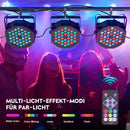Axyaa 4PCS 36LEDs RGB Par Lights with Remote Control for Disco Wedding Party