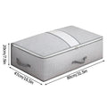Axyaa Foldable Cotton Linen Wardrobe Organizer Storage Bags - Set of 3