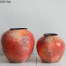 Axyaa Pomegranate Texture Ceramic Vase Modern Plant Pot Floral Room Decor