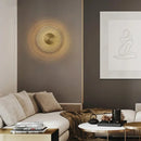 Luxury Gold LED Round Wall Lamp for Living Room by Axyaa