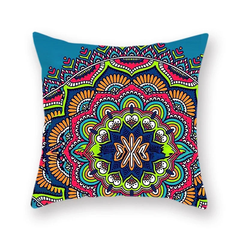 Axyaa Bohemian Mandala Print Pillow Cover 45x45cm