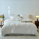 Axyaa 100% Cotton Yarn-Dyed 4-Piece Duvet Set - Ultra-Soft Bedding