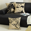 Embroidered Animal Cushion Cover 45x45cm by Axyaa - Puppy Horse Panda Bunny Zebra
