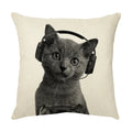 Axyaa Black Cat Cartoon Decorative Cushion Cover