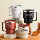Axyaa Double-Wall Stainless Steel Coffee Mug with Lid, Spill-Proof Travel Cup