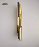 Nordic Stainless Steel Scroll Gold Wall Lamp Axyaa Designer Decor for Study & Restaurant