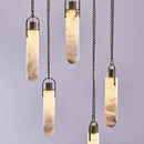 Industrial Marble Iron Chain LED Chandelier by Axyaa for Dining & Bedroom