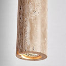 Axyaa Yellow Travertine LED Bedside Chandelier for Wabi-sabi Style Bedroom
