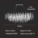 Axyaa Modern Luxury Crystal Chandelier LED Pendant Lamp for Home Decor