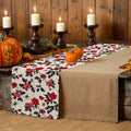 Halloween Rose Table Runner by Axyaa: Festive Farmhouse Decor for Parties & Weddings