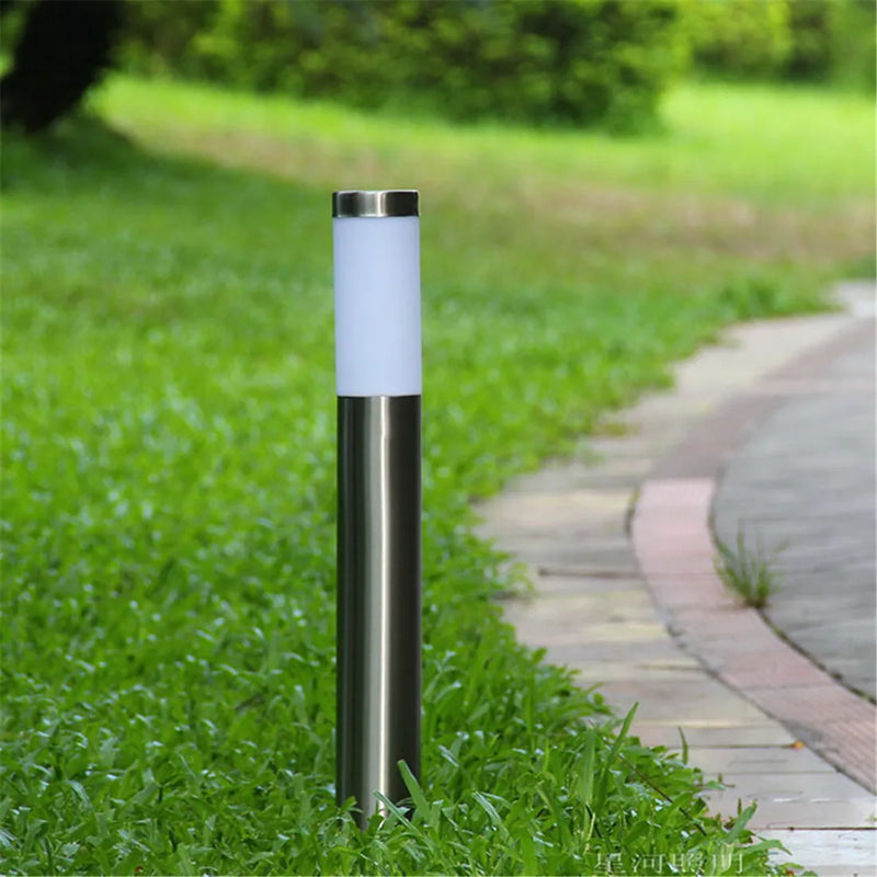 Axyaa Black Silver Bollard Landscape Path Light for Outdoor Garden Decoration