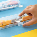 Axyaa Clear Tableware Organizer for Travel and Home Storage