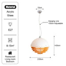Axyaa Orange Acrylic Pendant Chandelier for Modern Home Decor