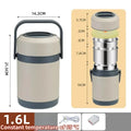 Axyaa Heated Lunch Box: USB Rechargeable Stainless Steel Food Warmer, 65℃ Thermal