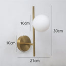 Axyaa Modern Glass Ball LED Wall Lamp, Golden Black, Simple Design for Living Room, Bedroom, Aisle