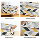 Axyaa Geometric Pattern Fabric Storage Basket for Desktop and Household Organization