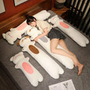 Axyaa Cartoon Dog Long Strip Pillow - Fun Bedroom Decor for Girls, Kids, and Men