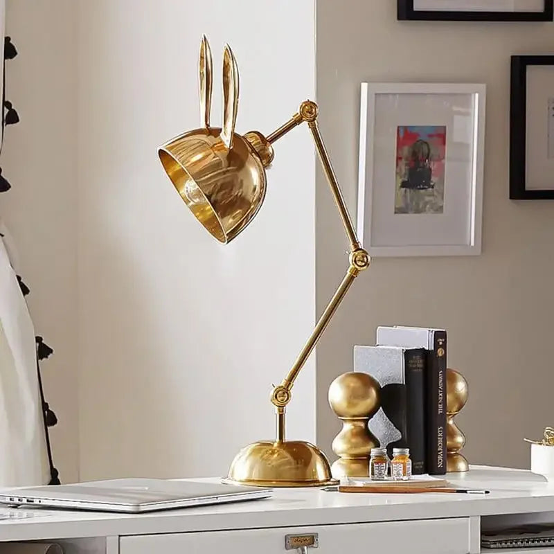 Axyaa Nordic Rabbit Desk Lamp for Creative Living Room Study Bedroom