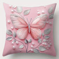 Pink Roses Butterflies Pillow Covers - Axyaa Home Decor