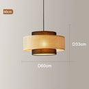 Axyaa Handmade Rattan Chandelier LED Pendant Lamp for Home Decor