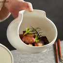 Axyaa Vase-Shaped Ceramic Dessert Plate for Stylish Dining