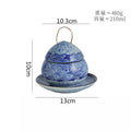 Axyaa Ceramic Egg Shape Bowl with Lid for Soup and Desserts