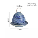 Axyaa Ceramic Egg Shape Bowl with Lid for Soup and Desserts
