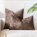 Axyaa Chenille Cushion Cover Solid Color Elegant Square 45x45cm 50x50cm