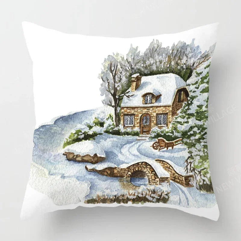 Axyaa Christmas Series Pillowcases for Festive Home Decor 40x40 50x50 60x60 35x35