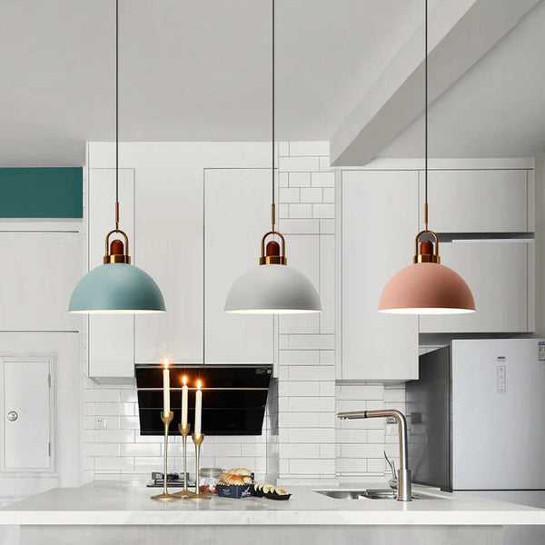 Axyaa Nordic Minimalist Metal LED Pendant Lights for Kitchen, Dining & Bedroom E27