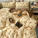 Axyaa Soft Skin-friendly Bedding Set with Duvet Cover, Bedsheet, Pillowcases