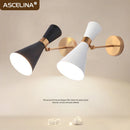 Axyaa Nordic Iron Wall Lamp Black White LED Up Down Light