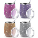 Axyaa Shiny Diamond Stainless Steel Tumbler Thermal Coffee Mug Drinkware