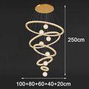Axyaa Crystal Stair Chandelier for Modern Indoor Lighting