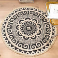 Axyaa Moroccan Cotton Linen Printed Floor Rug for Home Decor, Bedroom, Living Room