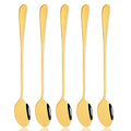 Axyaa Stainless Steel Long Handle Spoon Set - 5 Pcs Flatware Set