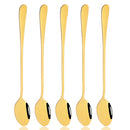 Axyaa Stainless Steel Long Handle Spoon Set - 5 Pcs Flatware Set