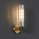 Axyaa Retro Nordic Iron LED Wall Lamp in Golden with Glass Background