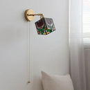 Axyaa Kids Bedroom Nordic Glass Wall Lamp, LED Square Light for Bathroom Mirror