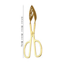 Axyaa Stainless Steel Food Tongs with Golden Handle