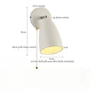 Axyaa Swing Arm LED Wall Light - Nordic Minimalism Bedroom Living Room Lampara Pared