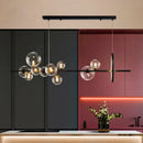 Axyaa Modern Black LED Pendant Chandelier for Living Bedroom Kitchen Dining Room Lighting