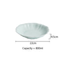 Axyaa Ceramic Deep Plate Set - Solid Color Tableware for Hotels and Home