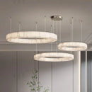 Axyaa Marble Pendant Light: Luxurious Circular Post-Modern Villa Duplex Lighting
